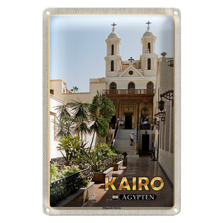 Blechschild Reise 20x30cm Kairo Ägypten Hängende Kirche