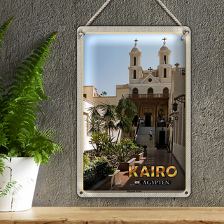 Blechschild Reise 20x30cm Kairo Ägypten Hängende Kirche