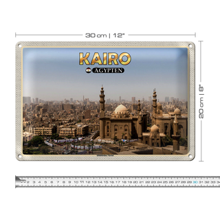 Blechschild Reise 30x20cm Kairo Ägypten Islamisches Viertel