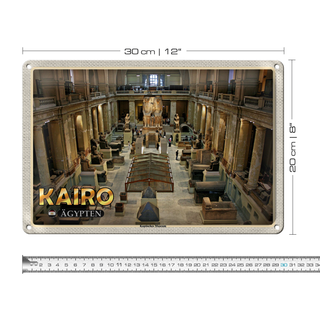 Blechschild Reise 30x20cm Kairo Ägypten Koptisches Museum
