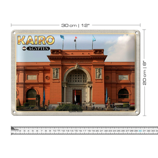 Blechschild Reise 30x20cm Kairo Ägypten Ägyptisches Museum