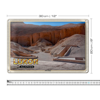Blechschild Reise 30x20cm Luxor Ägypten Tal der Könige