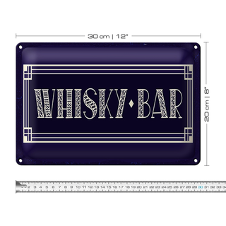 Blechschild 30x20cm Whisky Bar