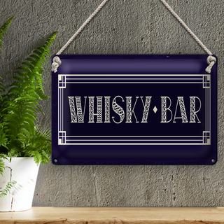 Blechschild 30x20cm Whisky Bar