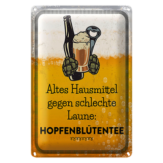 Blechschild 20x30cm Altes Hausmittel Hopfenblütentee