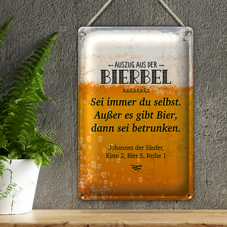 Blechschild 20x30cm Auszug aus der Bierbel