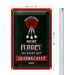Blechschild Spruch 20x30cm Wer beim Daten nicht flucht