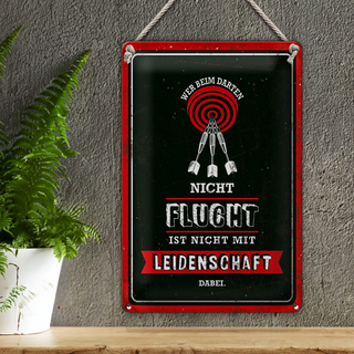 Blechschild Spruch 20x30cm Wer beim Daten nicht flucht