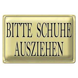 Blechschild Hinweis 30x20cm Bitte Schuhe ausziehen