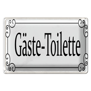 Blechschild Hinweis 30x20cm Gäste-Toilette