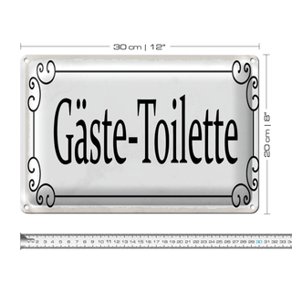 Blechschild Hinweis 30x20cm Gäste-Toilette