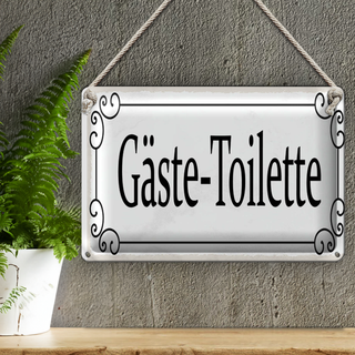 Blechschild Hinweis 30x20cm Gäste-Toilette