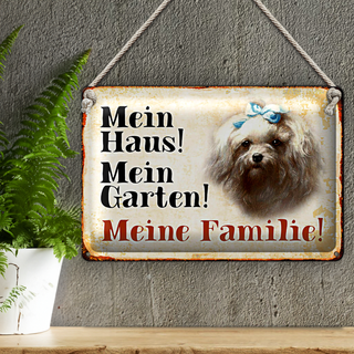 Blechschild Malteser 30x20cm mein Haus mein Garten Familie