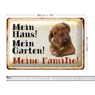 Blechschild Beagle 30x20cm mein Haus mein Garten Familie