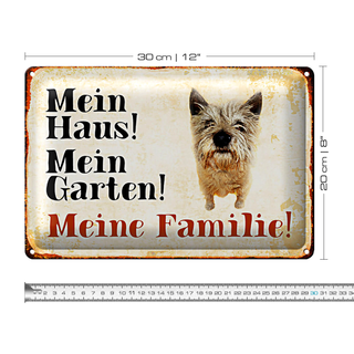 Blechschild Yorkshire 30x20cm mein Haus mein Garten Familie