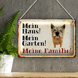 Blechschild Yorkshire 30x20cm mein Haus mein Garten Familie