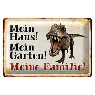 Blechschild mein Haus 30x20cm mein Garten meine Familie