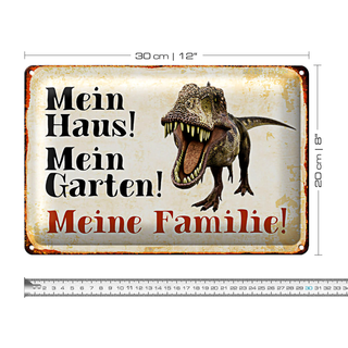 Blechschild mein Haus 30x20cm mein Garten meine Familie