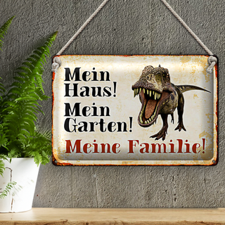 Blechschild mein Haus 30x20cm mein Garten meine Familie