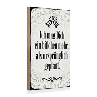 Holzschild Spruch 20x30cm ich mag dich ein bißchen mehr