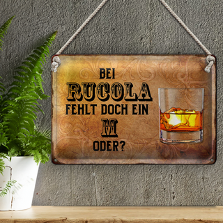 Blechschild 30x20cm bei Rucola fehlt doch ein M