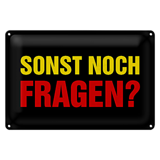 Blechschild Spruch 30x20cm sonst noch Fragen