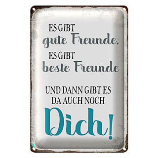 Blechschild Spruch 20x30cm gibt gute Freunde auch noch Dich