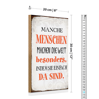 Holzschild Spruch 20x30cm manche machen die Welt besonders