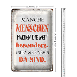 Blechschild Spruch 20x30cm manche machen die Welt besonders