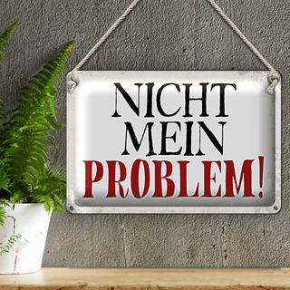 Blechschild Spruch 30x20cm nicht mein Problem Retro