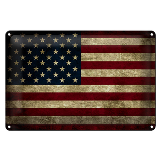 Blechschild Flagge 30x20cm Vereinigte Staaten Amerika USA