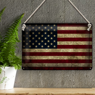 Blechschild Flagge 30x20cm Vereinigte Staaten Amerika USA