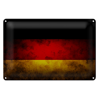 Blechschild Flagge 30x20cm Deutschland Fahne