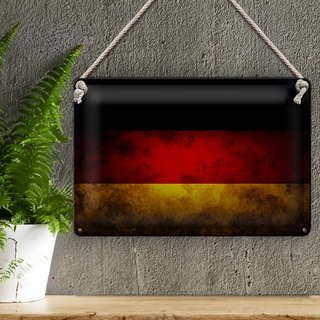 Blechschild Flagge 30x20cm Deutschland Fahne