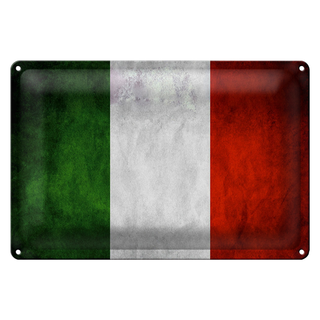 Blechschild Flagge 30x20cm Italien Fahne