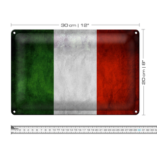Blechschild Flagge 30x20cm Italien Fahne