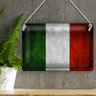 Blechschild Flagge 30x20cm Italien Fahne