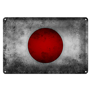 Blechschild Flagge 30x20cm Japan Fahne