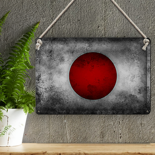 Blechschild Flagge 30x20cm Japan Fahne
