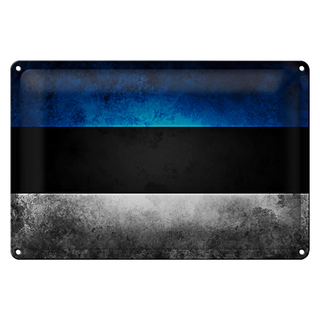 Blechschild Flagge 30x20cm Estland Fahne