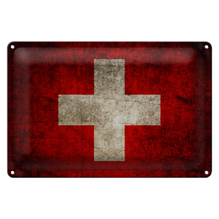 Blechschild Flagge 30x20cm Schweiz Fahne