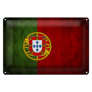 Blechschild Flagge 30x20cm Portugal Fahne