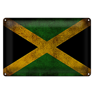 Blechschild Flagge 30x20cm Jamaika Fahne