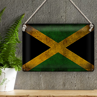 Blechschild Flagge 30x20cm Jamaika Fahne