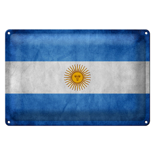 Blechschild Flagge 30x20cm Argentinien Fahne