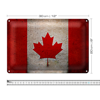 Blechschild Flagge 30x20cm Kanada Fahne Wanddeko