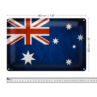 Blechschild Flagge 30x20cm Australien Fahne