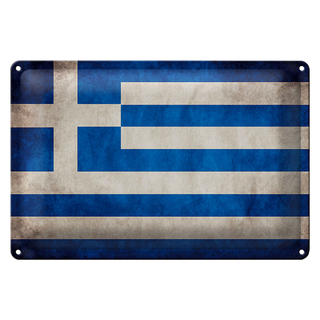 Blechschild Flagge 30x20cm Griechenland Fahne