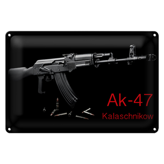 Blechschild Gewehr 30x20cm AK-47 Kalaschnikow