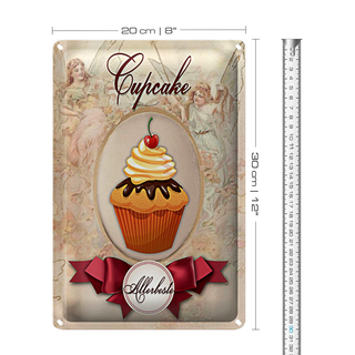 Blechschild Spruch 20x30cm Cupcake Allerbeste